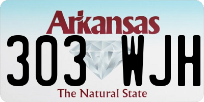 AR license plate 303WJH