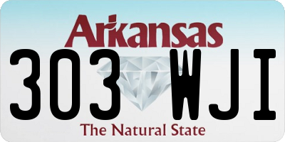 AR license plate 303WJI