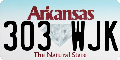 AR license plate 303WJK