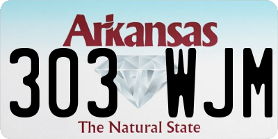AR license plate 303WJM