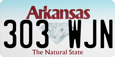 AR license plate 303WJN
