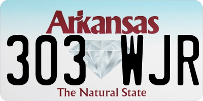 AR license plate 303WJR