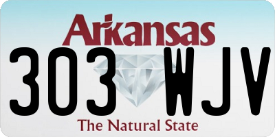 AR license plate 303WJV