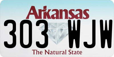 AR license plate 303WJW