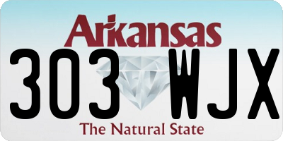 AR license plate 303WJX