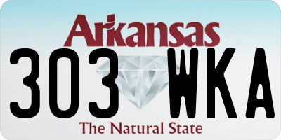 AR license plate 303WKA