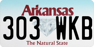 AR license plate 303WKB