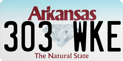AR license plate 303WKE