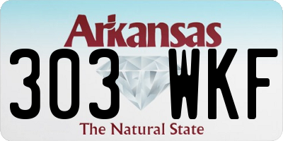 AR license plate 303WKF