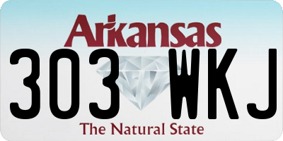 AR license plate 303WKJ