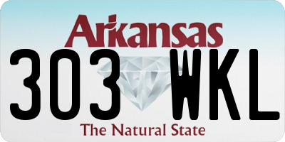 AR license plate 303WKL