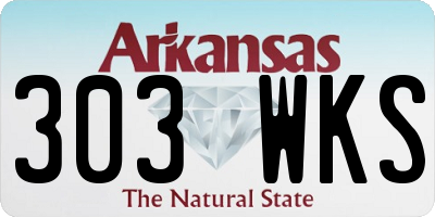 AR license plate 303WKS