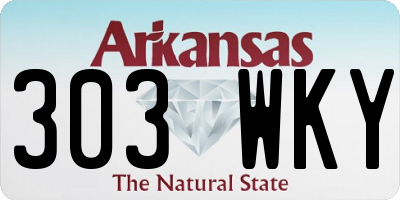 AR license plate 303WKY