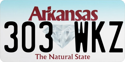 AR license plate 303WKZ