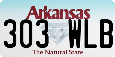 AR license plate 303WLB