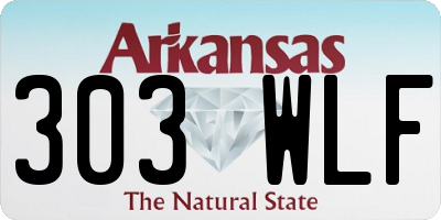 AR license plate 303WLF