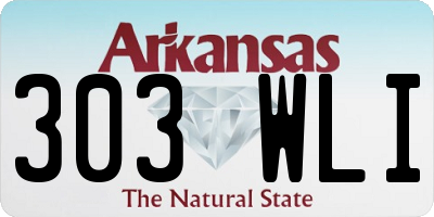 AR license plate 303WLI
