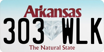 AR license plate 303WLK
