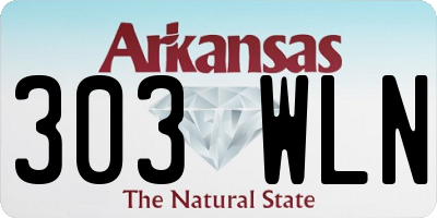 AR license plate 303WLN