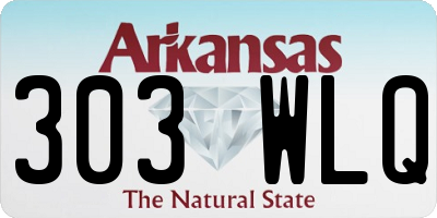 AR license plate 303WLQ