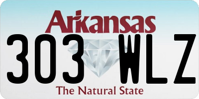 AR license plate 303WLZ
