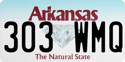 AR license plate 303WMQ