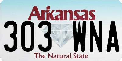 AR license plate 303WNA