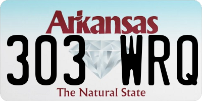AR license plate 303WRQ