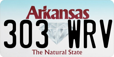 AR license plate 303WRV