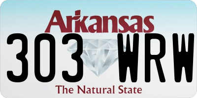 AR license plate 303WRW