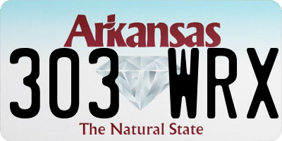 AR license plate 303WRX