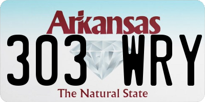 AR license plate 303WRY