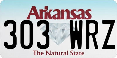 AR license plate 303WRZ