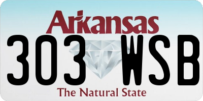 AR license plate 303WSB