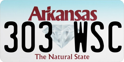 AR license plate 303WSC