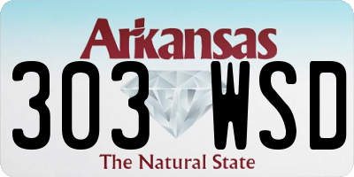 AR license plate 303WSD