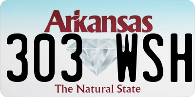 AR license plate 303WSH
