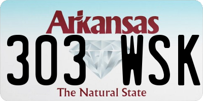 AR license plate 303WSK