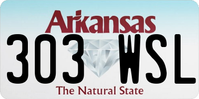 AR license plate 303WSL