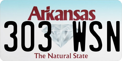 AR license plate 303WSN