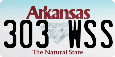 AR license plate 303WSS