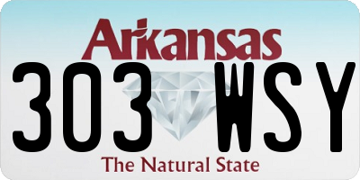 AR license plate 303WSY