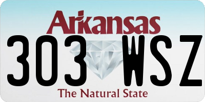 AR license plate 303WSZ