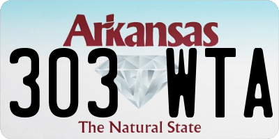 AR license plate 303WTA