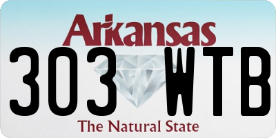 AR license plate 303WTB