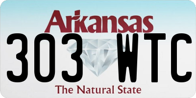 AR license plate 303WTC