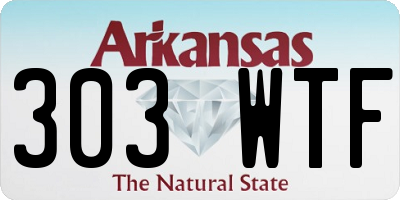 AR license plate 303WTF