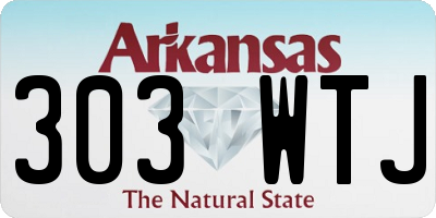 AR license plate 303WTJ