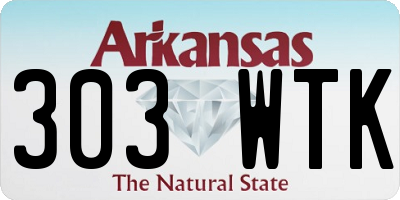 AR license plate 303WTK