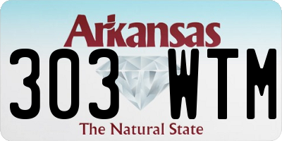 AR license plate 303WTM
